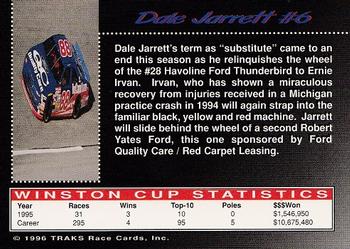 1996 Traks Review & Preview #6 Dale Jarrett Back