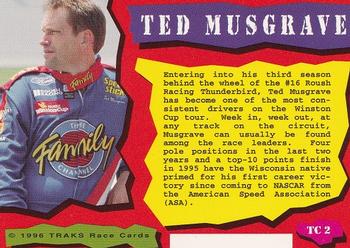 1996 Traks Review & Preview - Triple-Chase #TC 2 Ted Musgrave Back