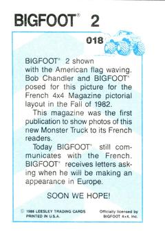 1988 Leesley Bigfoot #018 Bigfoot 2 Back
