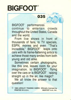 1988 Leesley Bigfoot #035 Bigfoot Back