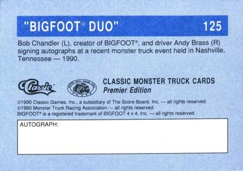 1990 Classic Monster Trucks #125 Bigfoot Duo Back