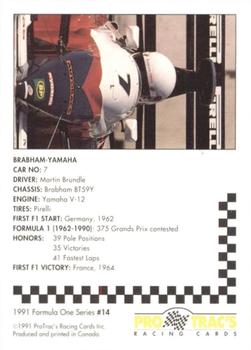 1991 ProTrac's Formula One #14 Brabham BT59Y Back