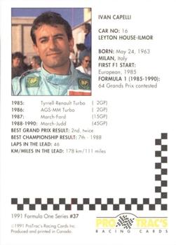 1991 ProTrac's Formula One #37 Ivan Capelli Back