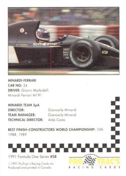 1991 ProTrac's Formula One #58 Minardi M191 Back