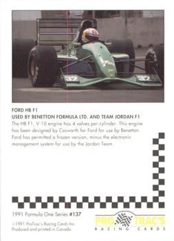 1991 ProTrac's Formula One #137 Ford HB Back