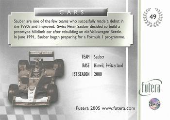 2005 Futera Grand Prix #49 Sauber Back