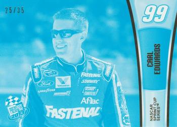 2013 Press Pass - Color Proof Cyan #14 Carl Edwards Front