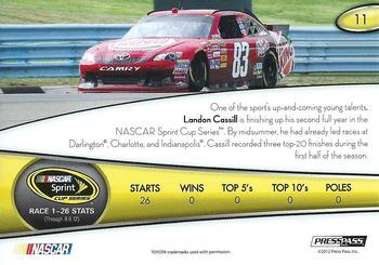 2013 Press Pass - Color Proof Yellow #11 Landon Cassill Back