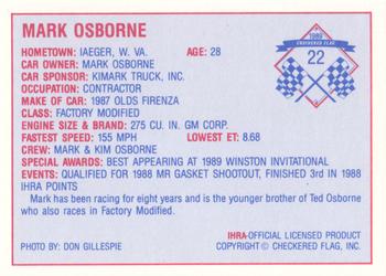 1989 Checkered Flag IHRA #22 Mark Osborne Back