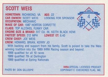 1989 Checkered Flag IHRA #4 Scott Weis Back