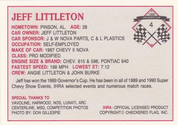 1990 Checkered Flag IHRA #4 Jeff Littleton Back
