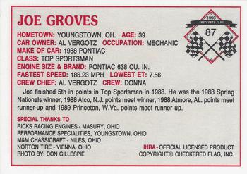 1990 Checkered Flag IHRA #87 Joe Groves Back