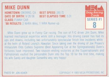 1989 Mega Drag #8 Mike Dunn Back