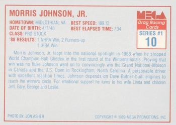 1989 Mega Drag #10 Morris Johnson Jr. Back