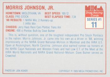 1989 Mega Drag #11 Morris Johnson Jr. Back