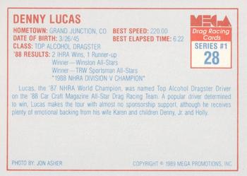 1989 Mega Drag #28 Denny Lucas Back