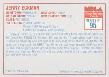 1989 Mega Drag #95 Jerry Eckman Back