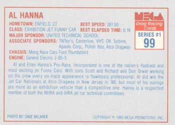 1989 Mega Drag #99 Al Hanna Back