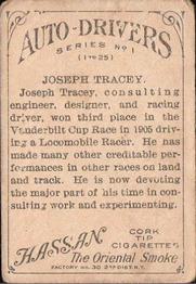 1911 American Tobacco Co. Auto Drivers #NNO Joseph Tracy Back