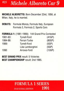 1991 Carms Formula 1 #25 Michele Alboreto Back