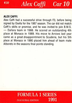 1991 Carms Formula 1 #30 Alex Caffi Back