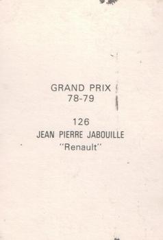 1978-79 Grand Prix  #126 Jean-Pierre Jabouille Back