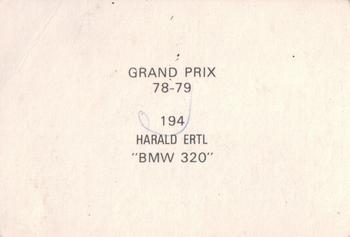 1978-79 Grand Prix  #194 Harald Ertl Back