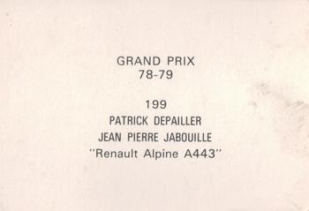 1978-79 Grand Prix  #199 Patrick Depailler / Jean Pierre Jaussaud Back