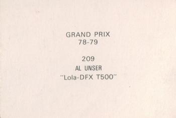 1978-79 Grand Prix  #209 Al Unser Back