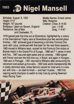 1993 Kmart #NNO Nigel Mansell Back