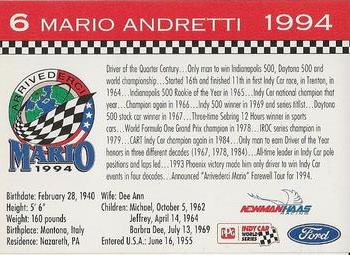 1994 Kmart #NNO Mario Andretti Back