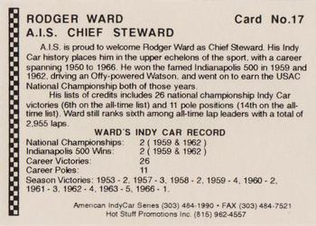 1991 Langenberg Hot Stuff American IndyCar Series #17 Rodger Ward Back