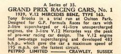 1962 Petpro Limited Grand Prix Racing Cars #1 Tony Brooks Back