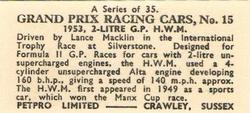 1962 Petpro Limited Grand Prix Racing Cars #15 Lance Macklin Back