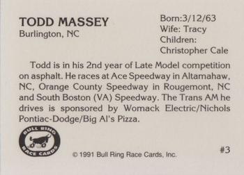 1991 Bull Ring #3 Todd Massey Back