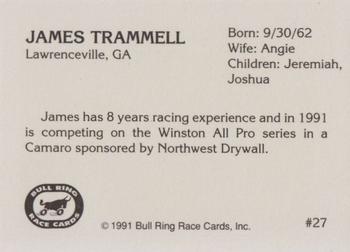 1991 Bull Ring #27 James Trammell Back