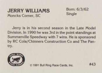 1991 Bull Ring #43 Jerry Williams Back