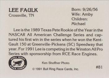 1991 Bull Ring #81 Lee Faulk Back