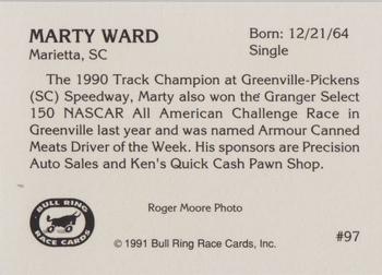 1991 Bull Ring #97 Marty Ward Back