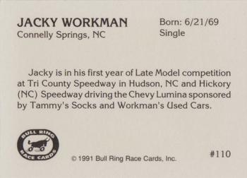 1991 Bull Ring #110 Jacky Workman Back