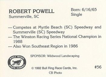 1992 Bull Ring #56 Robert Powell Back