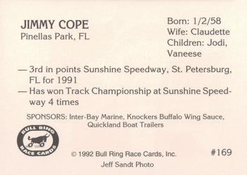 1992 Bull Ring #169 Jimmy Cope Back