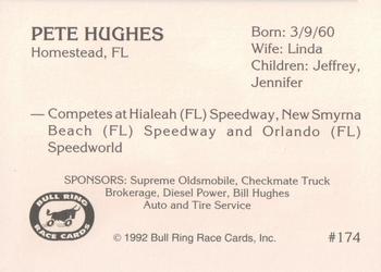 1992 Bull Ring #174 Pete Hughes Back