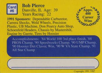 1991 Volunteer Racing Dirt Trax #6 Bob Pierce Back