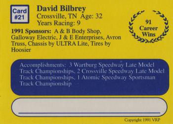 1991 Volunteer Racing Dirt Trax #21 David Bilbrey Back
