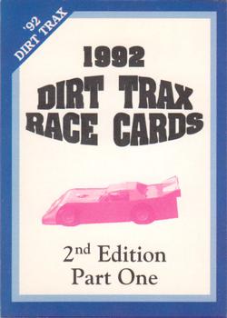 1992 Volunteer Racing Dirt Trax #1 Cover Front