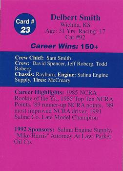 1992 Volunteer Racing Dirt Trax #23 Delbert Smith Back
