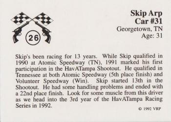 1991 Volunteer Racing Hav-A-Tampa #26 Skip Arp Back
