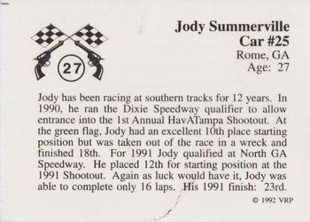 1991 Volunteer Racing Hav-A-Tampa #27 Jody Summerville Back