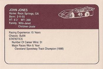 1991 JAGS #45 John Jones Back